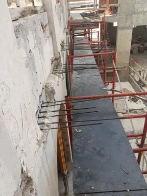 Bonded multi-strand post-tensioning work